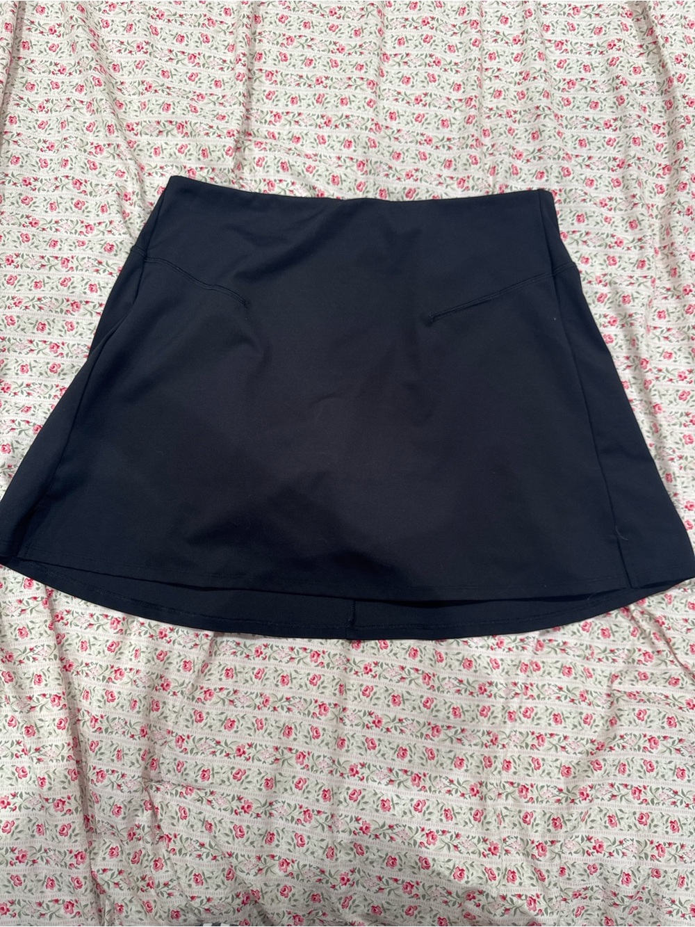 Old Navy Black Mini Skort with Clean A-Line